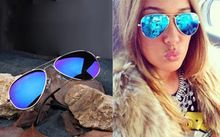 Oculos Aviador lente azul